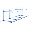 PawHut 4 Piece Dog Agility Starter Kit, Adjustable Jump Bars, Carry Bag, Blue