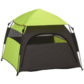 PawHut Extra Large Dog Portable Camping Tent with Carrying Bag for Beach Backyard Home in Green