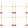 PawHut 5 Piece Dog Agility Course Backyard Set with 4 Height Adjustable Dog Agility Jumps, Carry Bag, Yellow