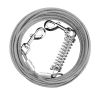 29.5FT Dog Tie Out Cable Long Dog Leash Chew Proof Lead Dog Chain with Durable Spring 360Â° Rotatable Clips PVC Case for Outside Yard Caming