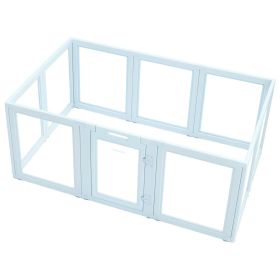 Dog Whelping Box with Window Transparent Playpen for Large Dog 76x49x30 in