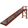 PawHut Wooden Dog Ramp with Removable Guardrails, Non-Slip Surface, 73" Long, Brown