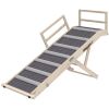 PawHut Dog Ramp, Folding Pet Ramp, 4 Adjustable Height from 15" to 19", Dog Step with Side Rails for Small to Large Pets