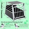 Aluminum Transport Box 35 Ã— 25 Ã— 27 in, Aluminum Car Transport Box Travel Transport Box for dogs and cats, Black and Silver