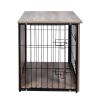 Dog Crate Furniture , Medium Wooden Dog Crate with Double Doors, Dog Furniture, Indoor Dog Kennel, Medium