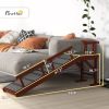 PawHut Wooden Dog Ramp with Removable Guardrails, Non-Slip Surface, 60" Long, Brown
