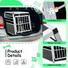 Aluminum Transport Box 35 Ã— 25 Ã— 27 in, Aluminum Car Transport Box Travel Transport Box for dogs and cats, Black and Silver