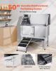50 Inch Dog Grooming Bath Tub Stainless Steel w Ramp Water Filter Left