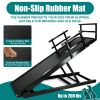 Dog Ramp for Couch or Bed, Folding Wooden Pet Ramp with Anti-Slip Rubber Mat & 3 Removable Safety Side Rails
