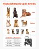 Dog Bike Trailer, Supports up to 100 lbs, 2-in-1 Pet Stroller Cart Bicycle Carrier for Small & Large Dogs, Easy Folding Frame with Quick Release Wheel