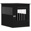 Dog Crate Furniture Black 25.4"x31.5"x28" Engineered Wood