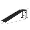 PawHut Dog Ramp w/ Non-Slip Carpet and Top Platform, 74" x 16" x 25", Black