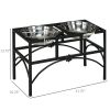 PawHut Elevated Dog Bowls, Double Stainless Steel Heavy Duty Dog Food Bowl Elevated Pet Feeding Station, 14" H