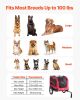 Dog Bike Trailer, Supports up to 100 lbs, Pet Cart Bicycle Carrier for Small & Large Dogs, Easy Folding Frame with Quick Release Wheel