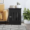 Dog Crate Furniture Black 21.7"x31.5"x26.8" Engineered Wood