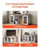 VEVOR Dog Crate Furniture 72 in Indoor Wooden Dog Kennel with Tray Heavy Duty