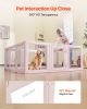 Dog Whelping Box with Window Transparent Playpen for X-Large Dog 60x59x23 in
