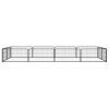 12-Panel Dog Playpen Black 39.4"x19.7" Powder-coated Steel