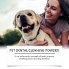 Yegbong Dog Dental Cleaning Powder Gentle Cleaning of Plaque and Stains, Freshening Breath Dental Powder