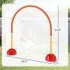 PawHut 5 Piece Dog Agility Equipment w/ 4 Adjustable Width Doors, Carry Bag, Easy Assemble & Portable, Orange