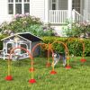 PawHut 5 Piece Dog Agility Equipment w/ 4 Adjustable Width Doors, Carry Bag, Easy Assemble & Portable, Orange