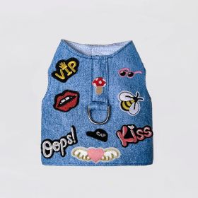 Rebel Dog Harness (Color: Denim, size: XS)