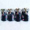 Pet Booties Set, 4 PCS Warm Winter Snow Stylish Shoes, Skid-Proof Anti Slip Sole Paw Protector with Zipper Star Design