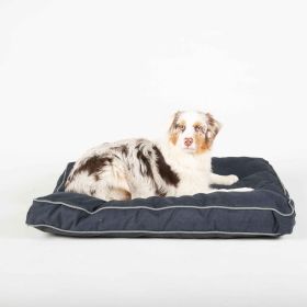 DGS Pet Products Repelz-It Upholstery Chenille Rectangle Pet Bed Small Blue/Grey 26" x 34" x 4.5" (Color: Blue/Grey, size: small)