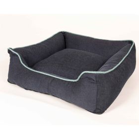 DGS Pet Products Repelz-It Upholstery Chenille Lounger Pet Bed Extra Small Blue/Grey 19" x 15" x 7.1" (Color: Blue/Grey, size: Extra Large)