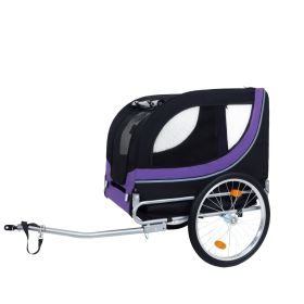 Large Folding Bike Trailer for Dogs â€“ 66LB Capacity All-Terrain Pet Carrier, Durable Steel Frame for Cycling, Jogging, Camping & Outdoor Adventures (Color: as Pic)