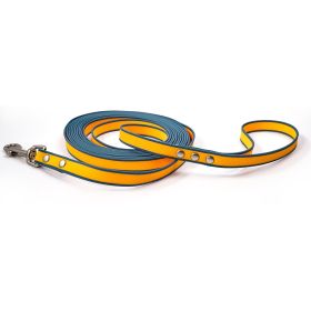 Durable material New style two-color training rope Tangle-free Soft on pet 4.92FT Obedience training Daily walk training Park training  Evening/early (Color: Orange-blue, size: 10M)