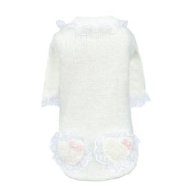 Lil Lamb Dog Sweater (Color: Ivory, size: XS)