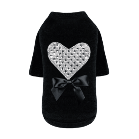 Oh my Heart Dog Sweater (Color: Black, size: SM)