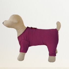 Sweet Dreams Dog Pajamas (Color: Striped Purple, size: MD)