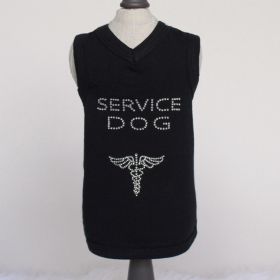 Service Dog Tank (Color: Black, size: SM)