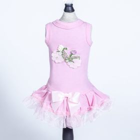 Bicycle Dog Dress (Color: Pink, size: SM)