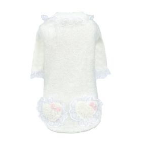 Little Lamb Dog Sweater (Color: Ivory, size: LG)