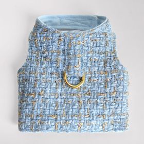 Chantel Tweed Dog Harness (Color: Blue, size: MD)