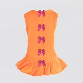 Summer Dreams Dog Dress (Color: Orange, size: XXS)