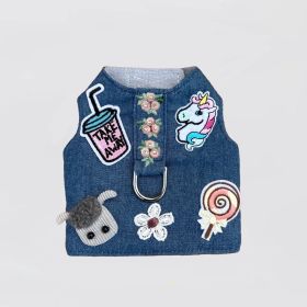 Cool Pup Dog  Harness (Color: Pink Flowers, size: SM)