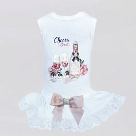 Cheers Dog Dress (Color: White, size: XS)
