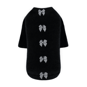 Houndstooth Dog Sweater (Color: Black, size: XS)